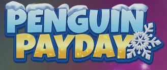 Penguin Payday big win celebration screen showing large payout amount, high multiplier value, and animated win confirmation with penguin character