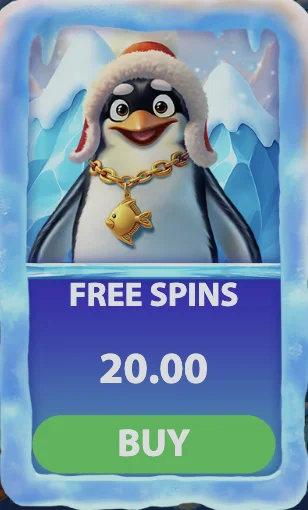 Penguin Payday settings panel with auto-spin and bet options